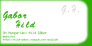 gabor hild business card